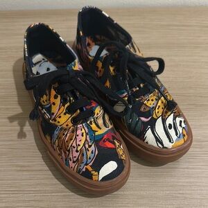 Women's Multicolor Canvas Sneakers with Brown Sole